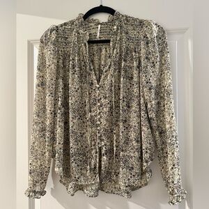 Free People Floral Print Women's Top
